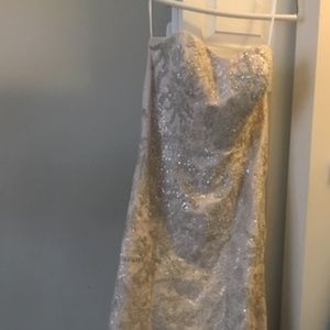 Beautiful beaded trumpet style wedding dress